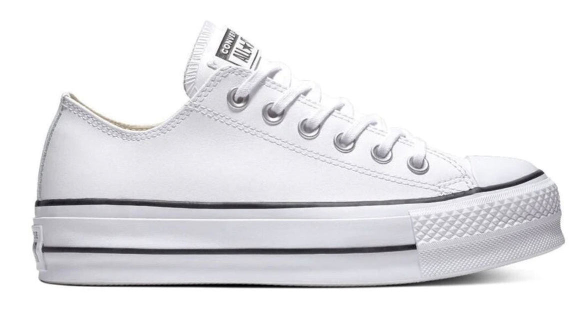 Converse - Chuck Taylor All Star Plataforma Clean Leather Piel Blanca