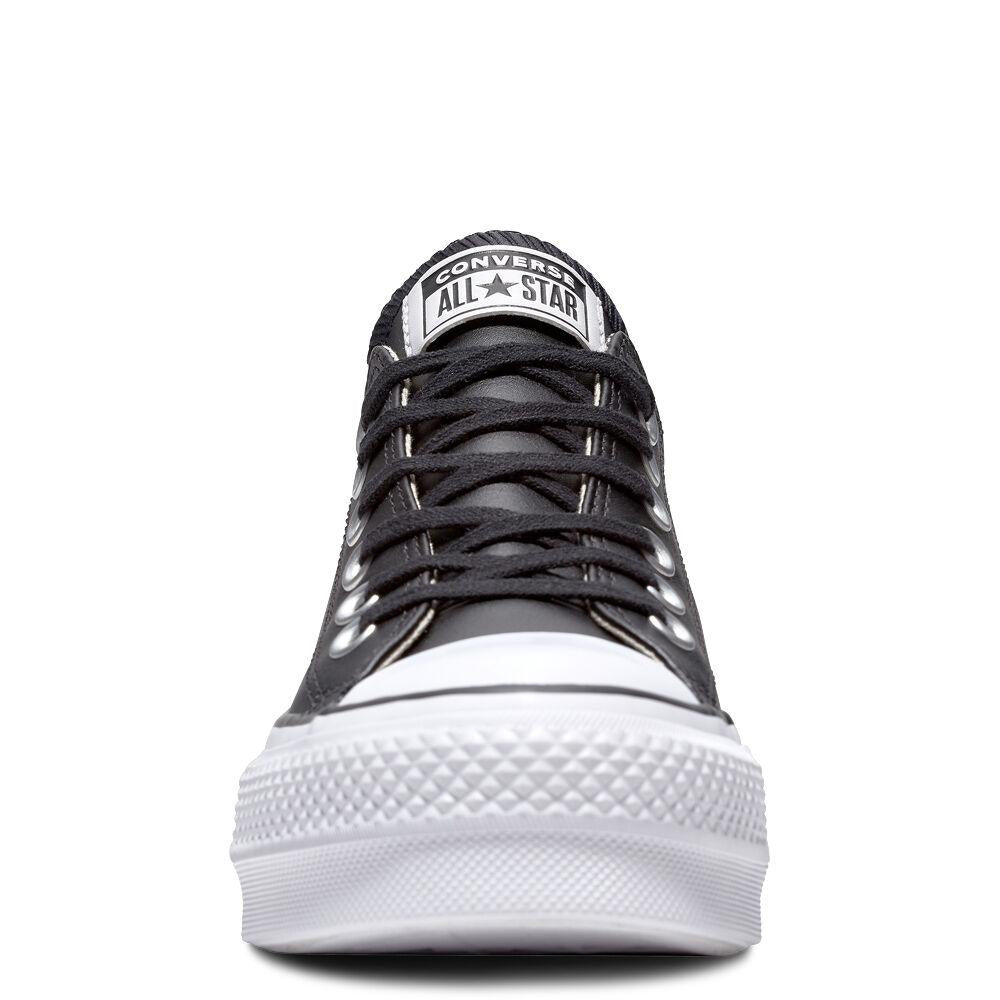 Converse - Chuck Taylor All Star Plataforma Clean Leather Piel Negra